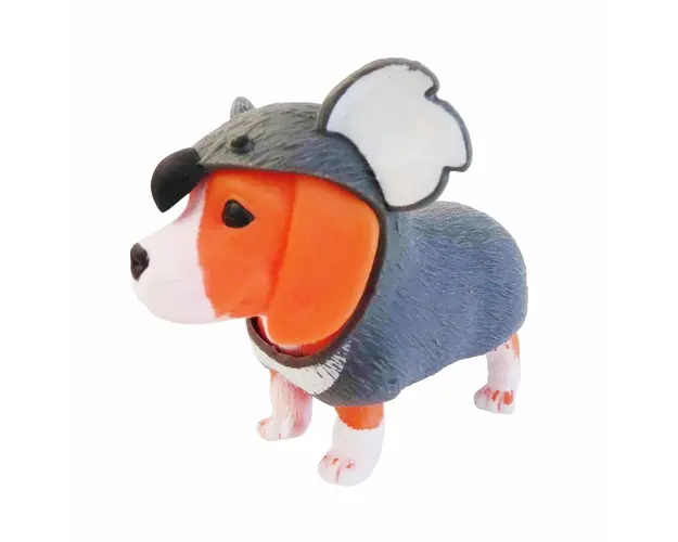 Mini figurina, Dress Your Puppy, Beagle in costum de koala, S1