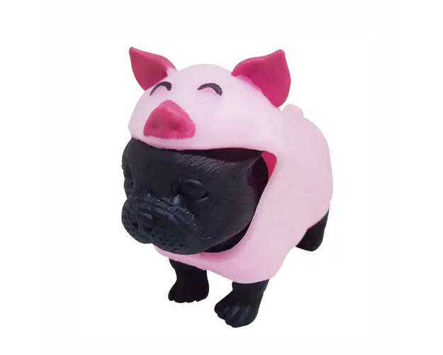 Mini figurina, Dress Your Puppy, Buldog Francez in costum de porc, S1
