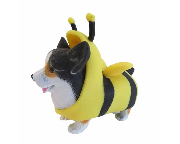 Mini figurina, Dress Your Puppy, Corgi in costum de albina, S1