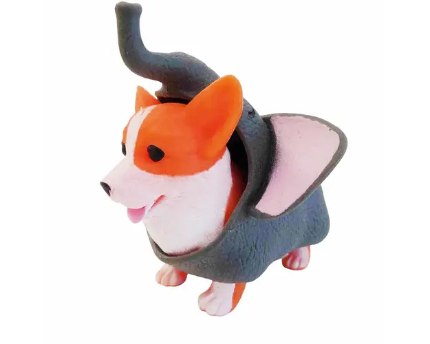 Mini figurina, Dress Your Puppy, Corgi in costum de elefant, S1