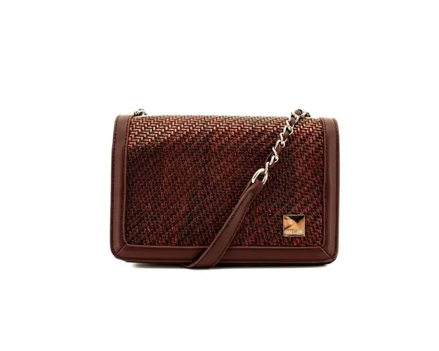 Geanta dama Lamonza Rocca, Visiniu, 23 x 15 x 8 cm