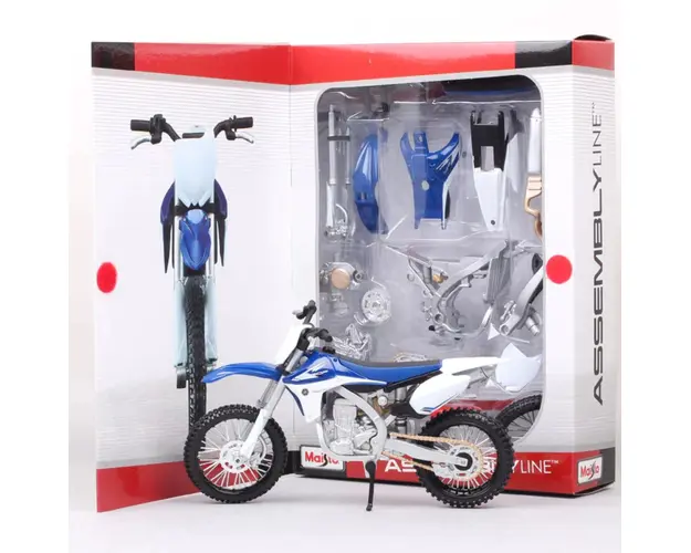 Motocicleta de asamblat Maisto, Yamaha YZ 450 F 2013, 1:12, Albastru
