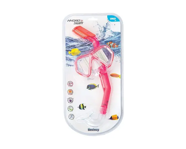 Set pentru inot cu masca si tub Bestway Glider, Roz