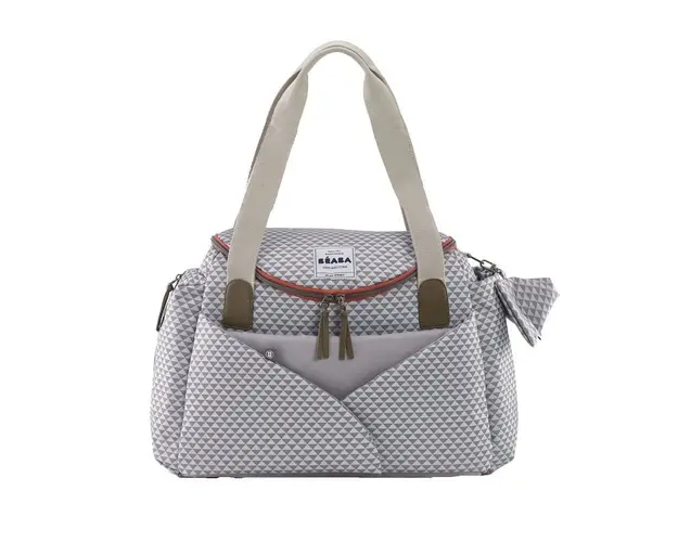 Geanta de infasat Beaba, Sidney II Play Print, gri coral