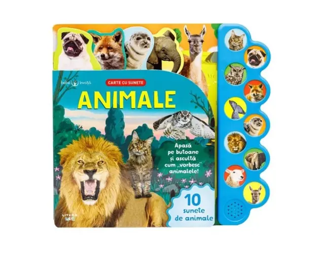 Bebe invata. Animale. Carte cu sunete, Reeditare