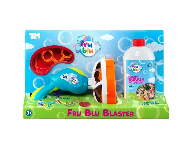 Set lansator baloane de sapun si solutie, Fru Blu, Blaster 2 in 1