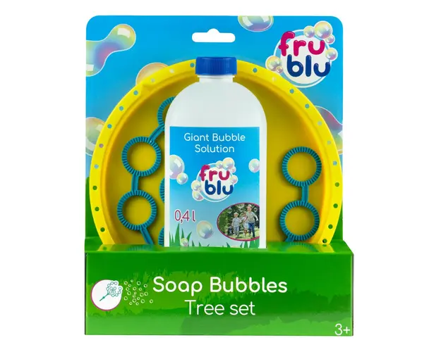 Set baloane de sapun si solutie, Fru Blu, Tree, 0.4 l