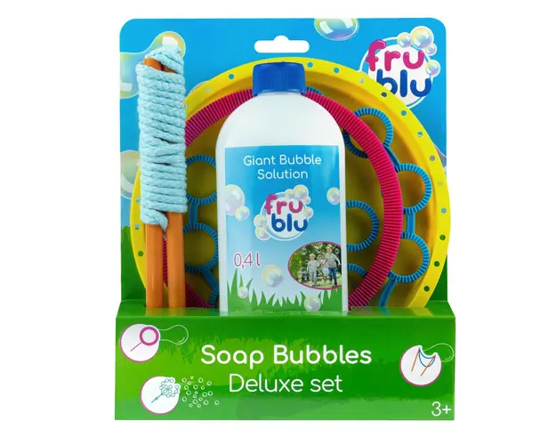Set 4 accesorii pentru baloane de sapun si solutie, Fru Blu, Deluxe, 0.4 l