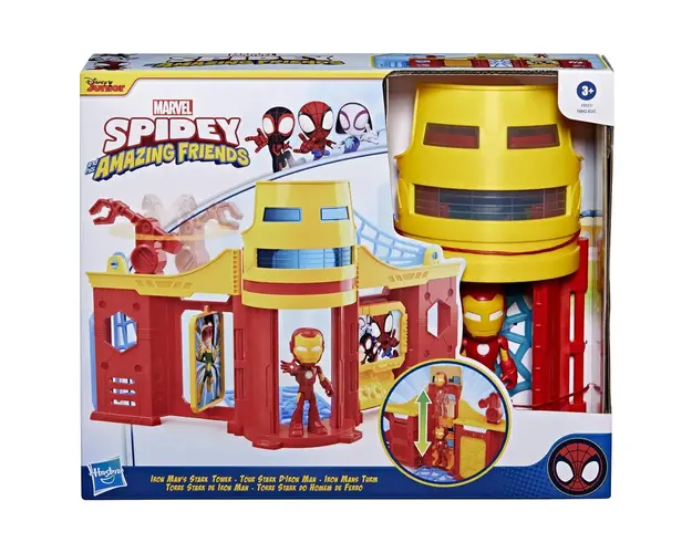 Set de joaca cu figurina si accesorii, Spidey, Iron Stark Tower, F9351
