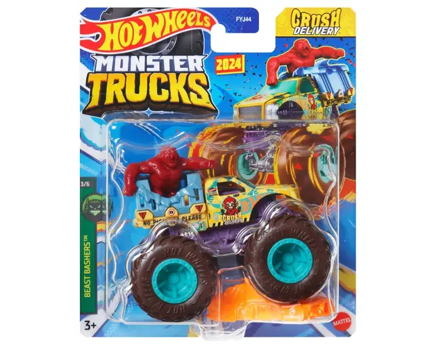 Masinuta Hot Wheels Monster Truck, Crush Delivery, HTM25