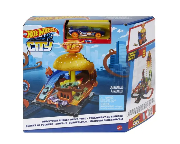 Set de joaca Hot Wheels City, Burger Drive-Thru, HDR26