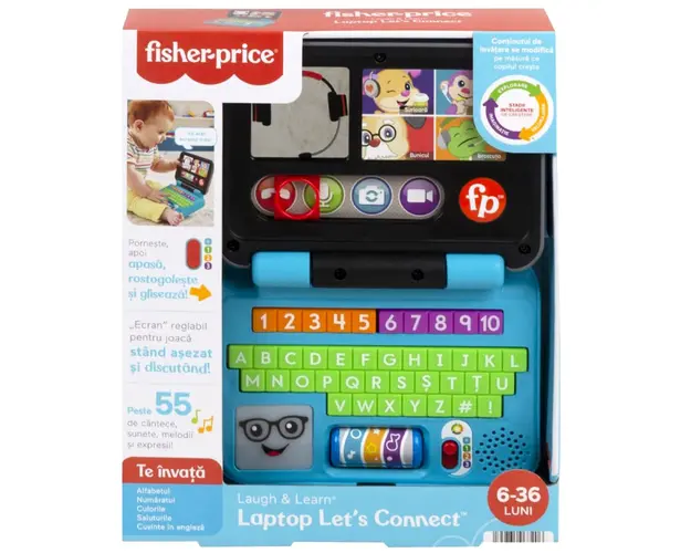 Jucarie pentru bebelusi, Laugh And Learn, Laptop interactiv, in limba Romana