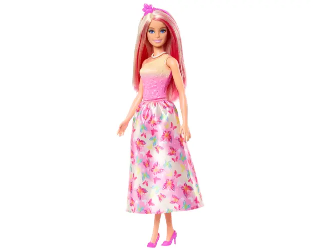 Papusa printesa cu parul roz, Barbie Dreamtopia, HRR08