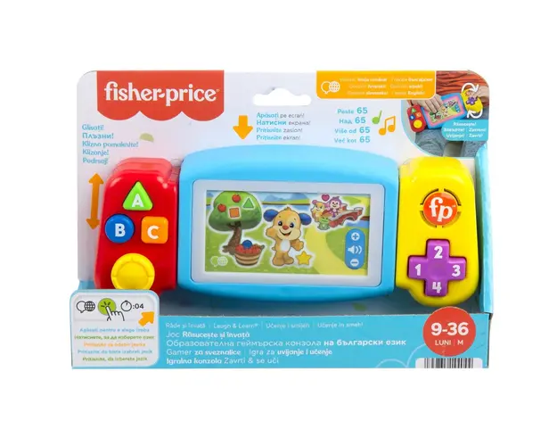 Consola de jocuri interactiva, Fisher Price, Rasuceste si invata, HNL56
