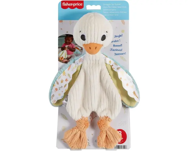 Jucarie de plus senzoriala, Fisher Price, Snuggle Up Goose, HRB16