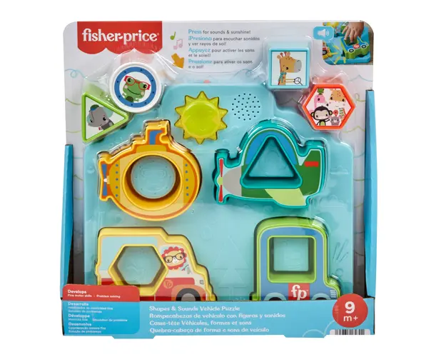 Set cu forme si vehicule cu sunete, Fisher Price, HRP31