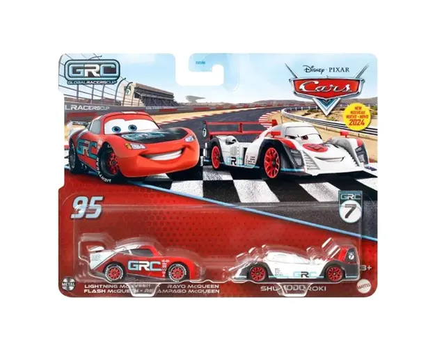Set masinute Disney Cars 3, GRC Lightning McQueen si Shu Todoroki, 1:55, HTX12