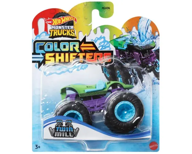 Masina de teren, Hot Wheels, Color Shifters, Twin Mill, 1:64, HVH86