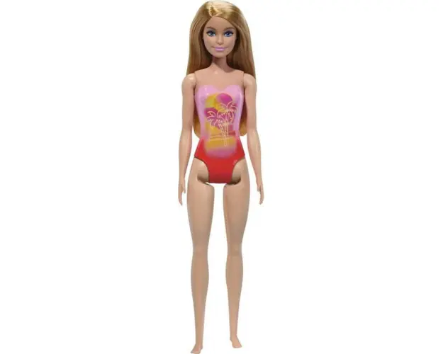 Papusa Barbie, La plaja in costum de baie, Palm Tree, HXX48