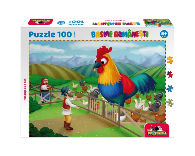 Puzzle 100 piese, Noriel Basme Romanesti, Punguta cu doi bani