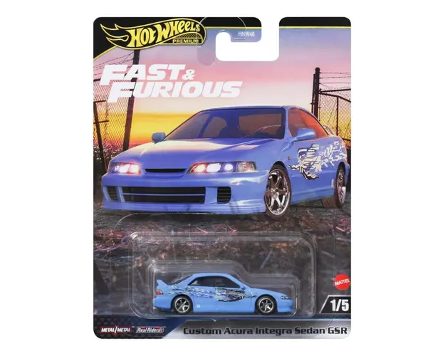 Masinuta din metal, Hot Wheels, Fast and Furious, Custom Acura Interga Sedan GSR, JDJ13