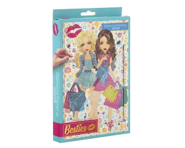 Caiet de pictura cu diamante, Grafix, Besties, A5