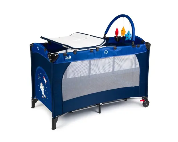 Patut pliant 2 niveluri Juju Sleepy Baby, Space Adventure