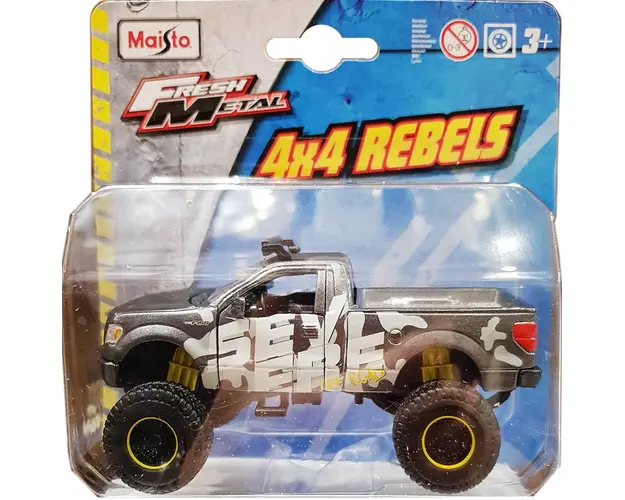 Masinuta Maisto Fresh Metal, 4X4 Rebels, 11 cm, 1:64, Gri