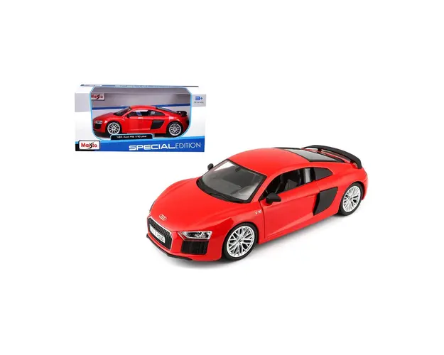 Masinuta Maisto Audi R8 V10 Plus, 1:24, Rosu