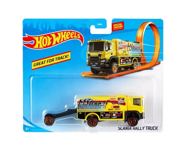 Masinuta Hot Wheels, Track Stars, Scania Rally Truck
