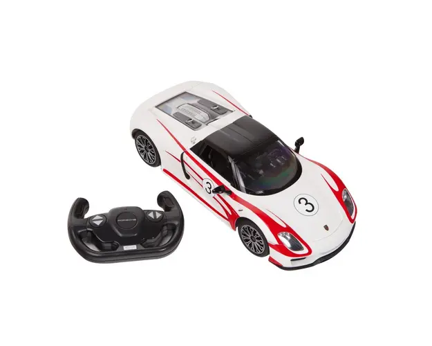 Masina cu telecomanda Rastar Porsche 918 Spyder Performance 1:14, Alb