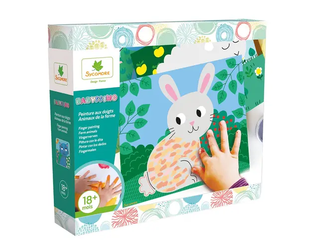 Set de creatie, Sycomore Babyssimo, Picteaza cu degetele, Animale domestice