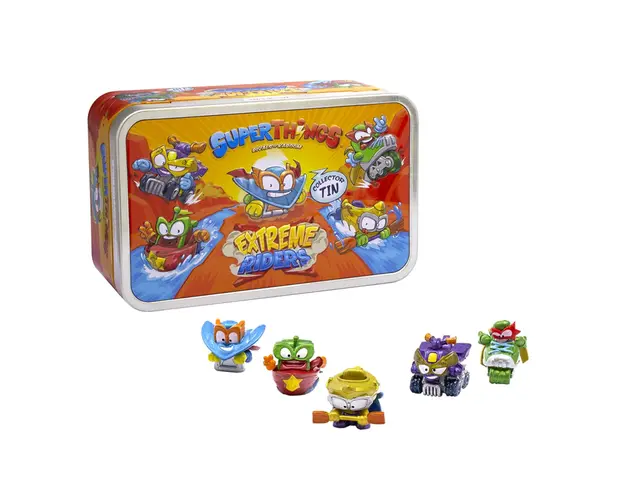 Set 5 figurine in cutie metalica, Superthings, Extreme Riders