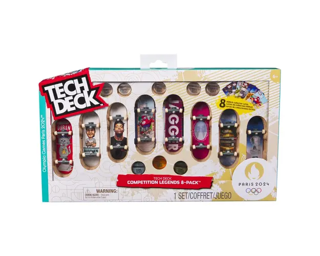 Set 8 mini skateboarduri, Tech Deck, Competition Legends, 20147679
