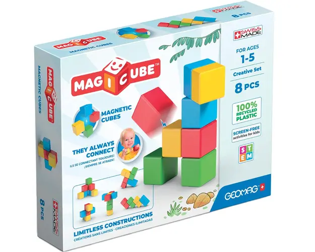 Joc de constructie Geomag, Magnetic Magic Cube, 8 piese