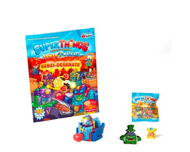 Set figurine si revista, Superthings, Power Machines