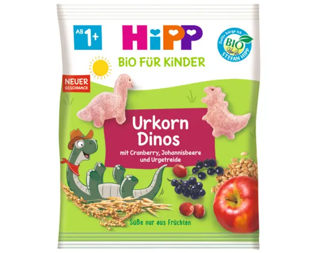 Cereale merisoare si coacaze negre, Hipp Dinos, 30 g