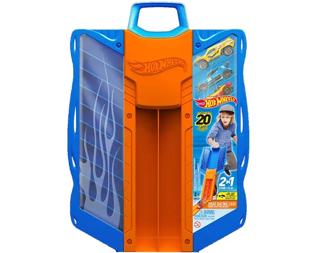 Cutie 2 in 1 Drag Racing pentru 20 masinute, Hot Wheels