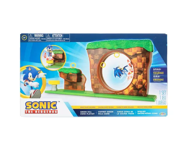 Set de joaca cu figurina Nintendo Sonic, Green Hill Zone