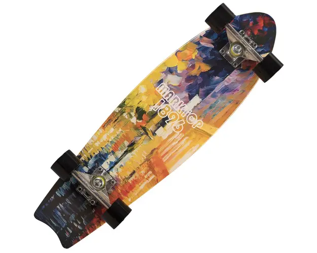 Skateboard Action One, Aluminiu, 70 x 29 cm, Multicolor, Ilusion