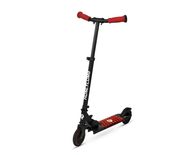Trotineta cu lumini LED Qplay Honeycomb, Rosu
