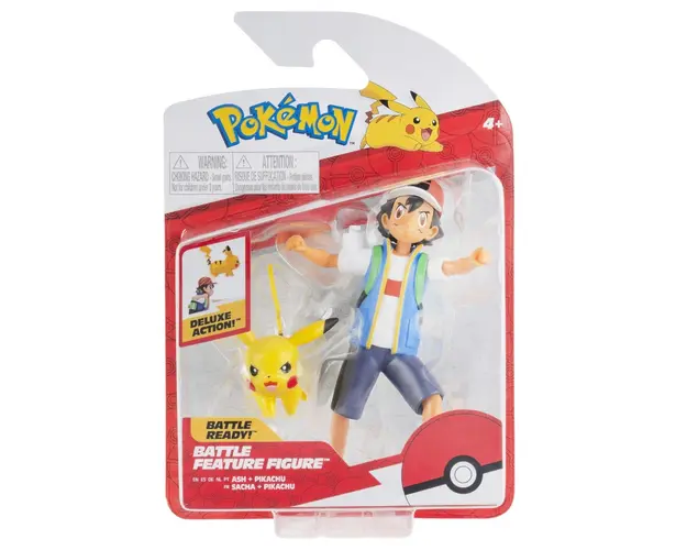 Figurina de actiune Pokemon, Ash si Pikachu