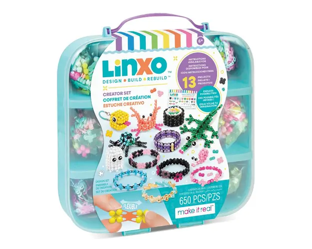 Set de creat 13 elemente decorative flexibile, LinXo, Creator Set, 650 piese