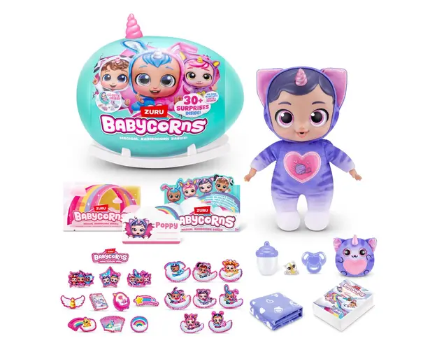 Jucarie de plus surpriza, Rainbocorns, Babycorns, 30 surprize