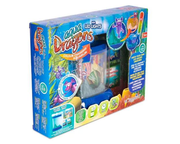 Set de joaca educativ, Stem Aqua Dragons, Habitat Delux in culori schimbatoare si Led-uri