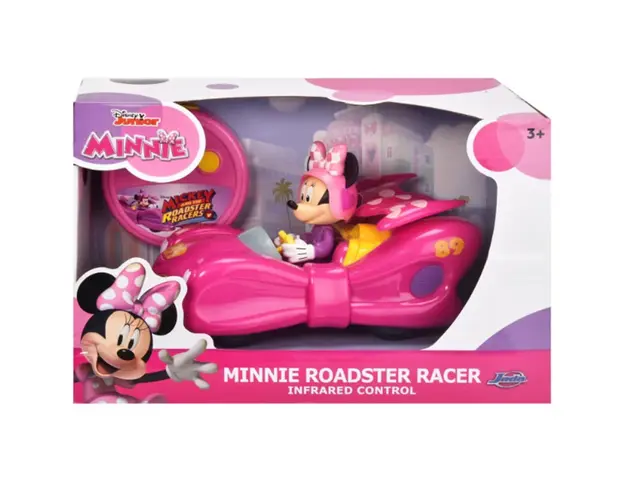 Masinuta cu telecomanda si figurina, Jada, Minnie Mouse Roadster