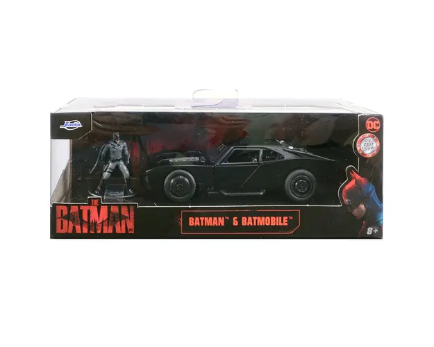 Set masina si figurina din metal, Jada, Batman si Batmobile 2022, 1:32