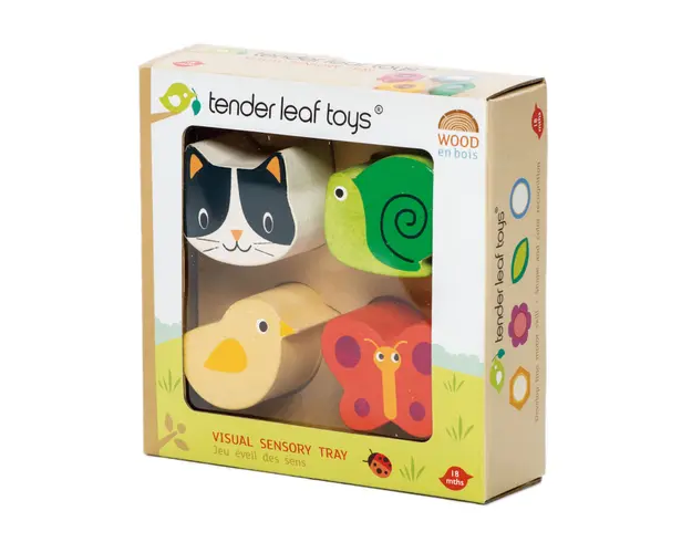 Tabla senzoriala din lemn premium, Tender Leaf Toys, Efecte tactile, 5 piese