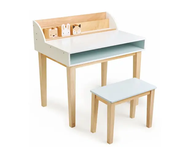 Set birou si scaun din lemn premium, Tender Leaf Toys