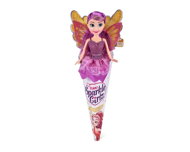 Papusa Zana cu par mov, Sparkle Girlz, 27 Cm